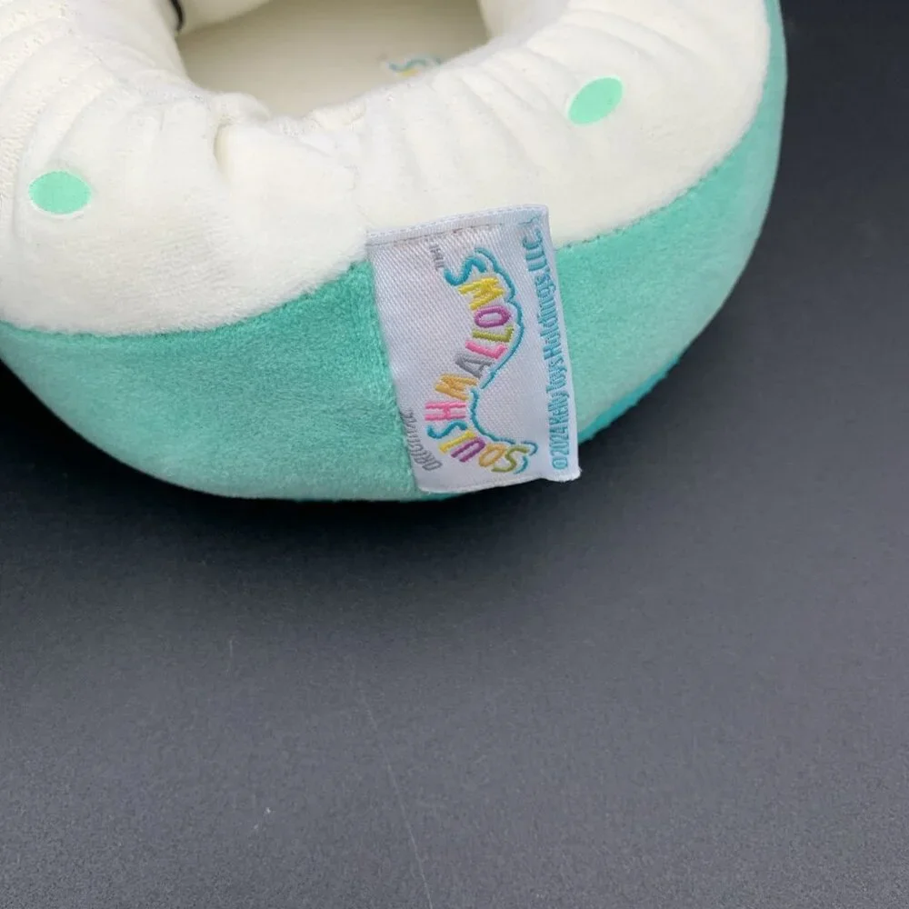 Squishmallows Winston the Owl Plush Slippers Kids Size L‎ 4-5 Teal White New